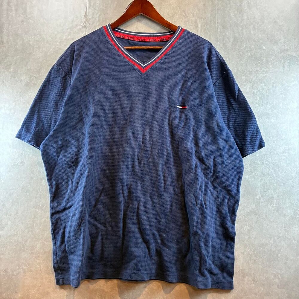 Tommy-hilfiger Men's Navy and Blue T-shirt